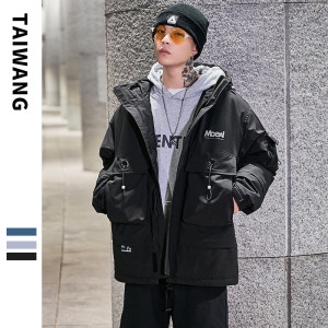 918 冬季新款90%白鸭绒保暖羽绒服男潮牌炫彩外套图片