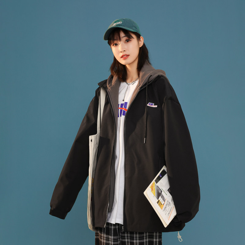 2022拼色外套男女春季连帽开衫卫衣ins潮休闲百搭A436-2123-P75,男装夹克,电商A436