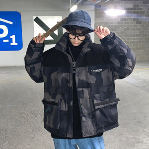 港风抖音同款面包服立领箱型外套男保暖抗菌羽绒服 436-915图片