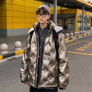 926 冬装新款港风90%白鸭绒外套男连帽羽绒服图片