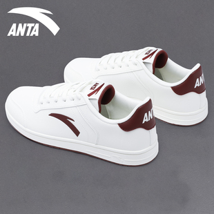 安踏板鞋男款青少年正品官方旗舰店2025冬季新款白色休闲鞋子男鞋