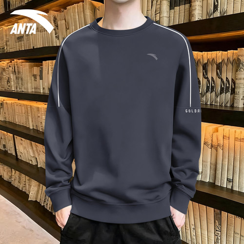 安踏卫衣男圆领套头2025新款t恤