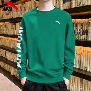 安踏卫衣男官方正品冬季季加绒潮流长袖青少年保暖运动服男款t恤