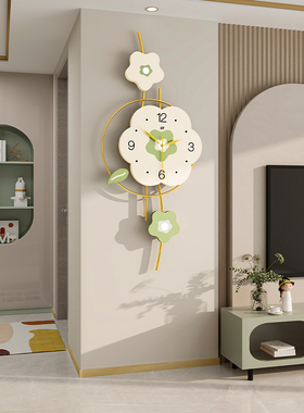 2023新款钟表挂钟客厅家用餐厅高端大气挂墙网红创意钟静音简约风