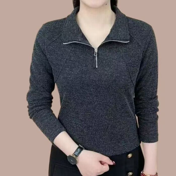 2025新款春季妈妈洋气打底衫女百搭显瘦欧货长袖T恤卫衣内搭外穿