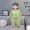 Green smiling face long sleeved nightgown