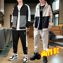 潮流潮牌宽松休闲运动衣服套装 夹克 男士 2019新款 外套男春秋季 韩版
