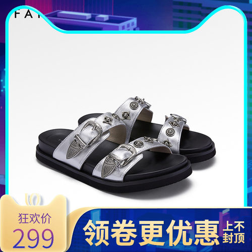 商场同款女鞋罗马拖鞋色非特价