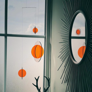 高级感复古简约悬浮行星艺术空中吊饰平衡挂饰墙面客厅阳台软装饰