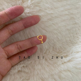 如蝶在野 迷你小金豆耳扣睡觉不用摘养耳洞小巧百搭耳骨环