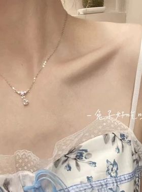 日升月落 原创水滴高级小众复古ins锁骨链项链镀银女简约设计感