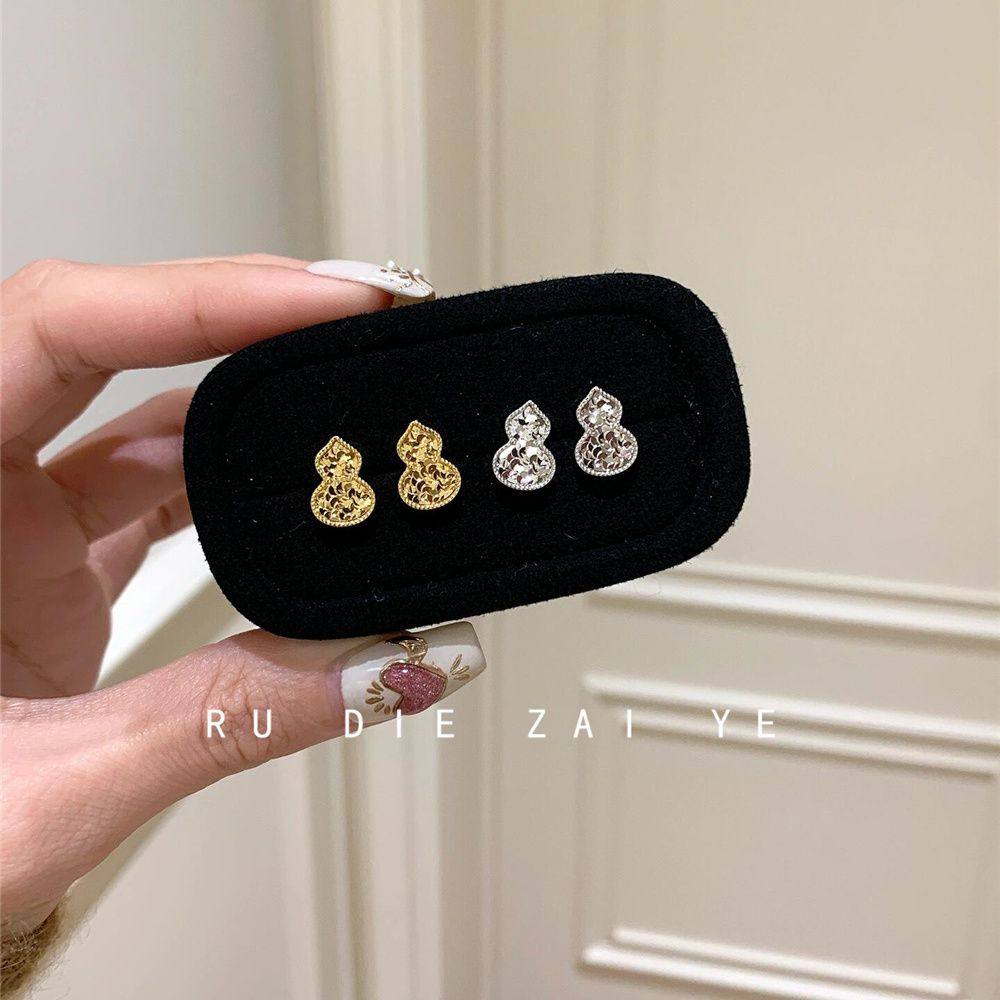 如蝶在野 古法碎冰冰葫芦耳钉新中式龙鳞精致高级感小众设计耳饰,饰品/流行首饰/时尚饰品新,耳钉,淘宝优惠券,粉丝福利购,淘宝优惠卷