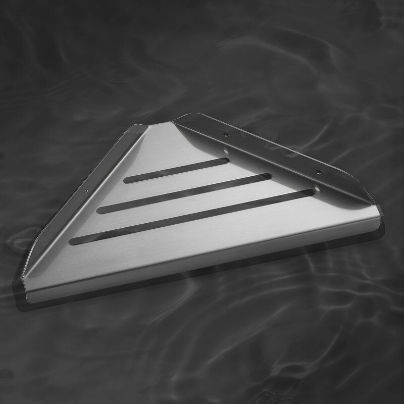 免打孔枪灰色三角板浴p室角架304不锈钢卫生间三角板篮置物架壁挂,家装主材,浴室角架,淘宝优惠券,粉丝福利购,淘宝优惠卷