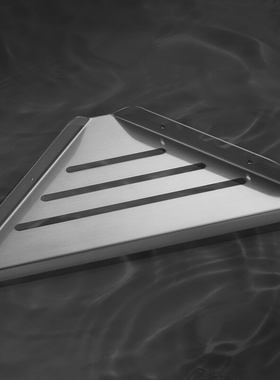 免打孔枪灰色三角板浴p室角架304不锈钢卫生间三角板X篮置物架壁