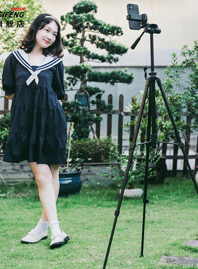 伟峰3520E三脚架单反摄影摄像便携微单相机三角架手机自拍直播支架360度旋转多功能拍照户外主播美颜补光灯架