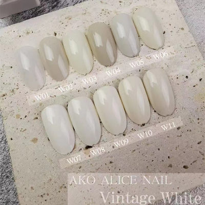 AKO新款罐装色胶白色W系列古董白乳白酸奶白米白简约指尖白月光白