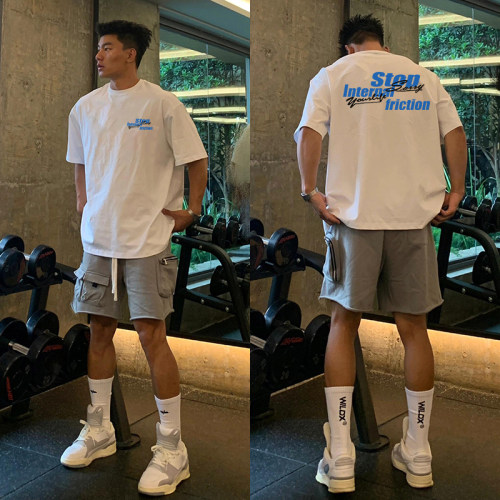 美式新款重磅纯棉男夏季短袖t恤