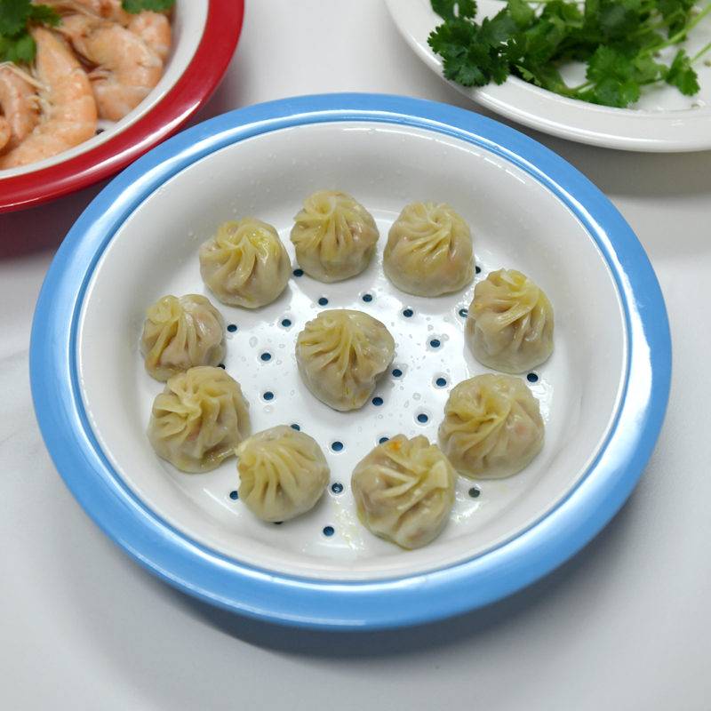 双层字母饺子盘密胺圆形