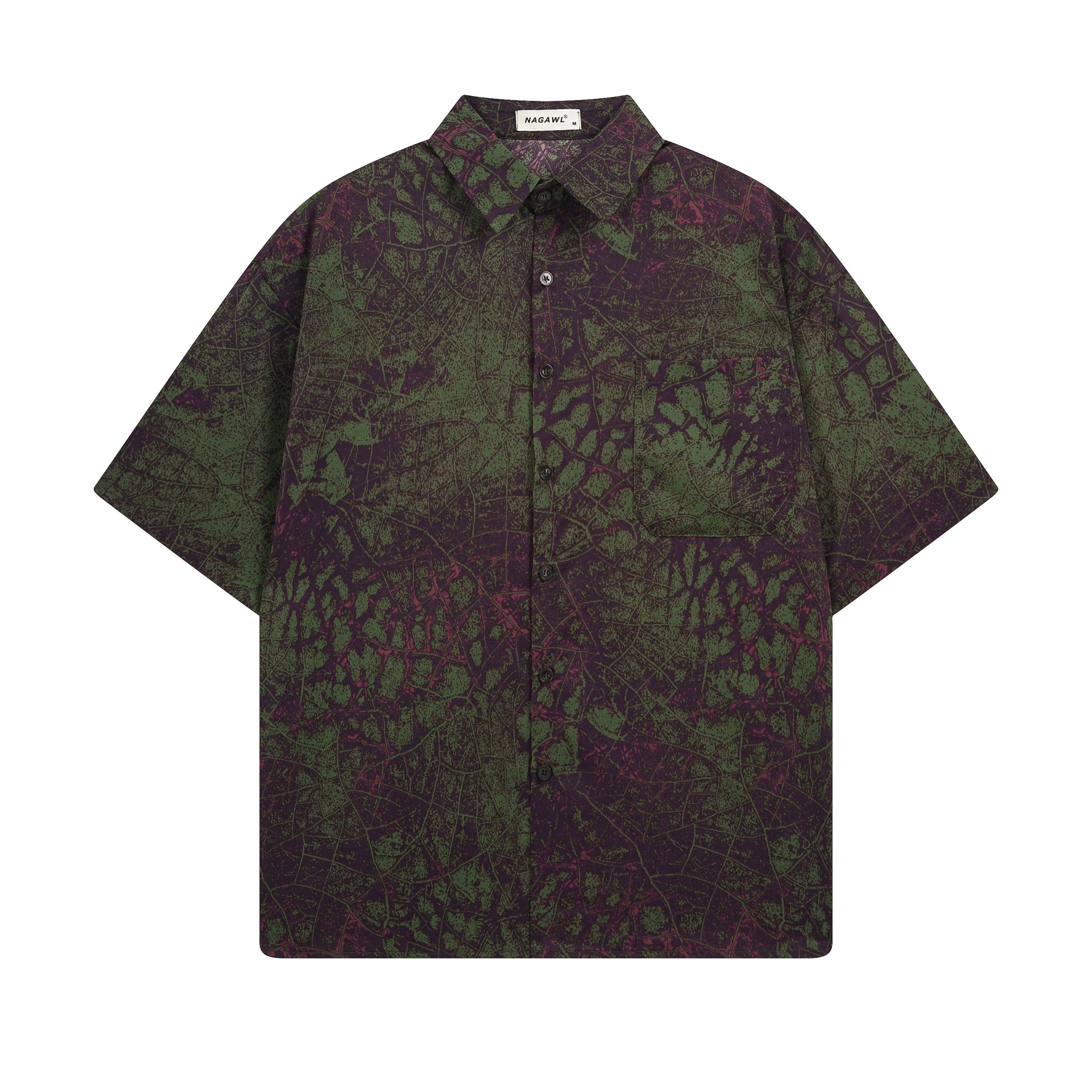 2026夏季度假风高级感短袖港风花衬衫男士痞帅抗皱免烫宽松衬衣女