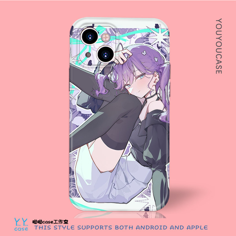 小众潮流甜酷动漫少女适用于iPhone17promax苹果16菲林光面全包vivoiqooneo5华为nova13华为mate80手机硅胶壳