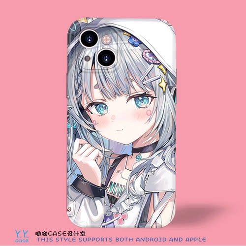 可爱软萌甜酷萝莉少女插画适用iPhone17promax苹果16菲林全包光面华为nova14vivoiqooneo5活力版oppo手机软壳