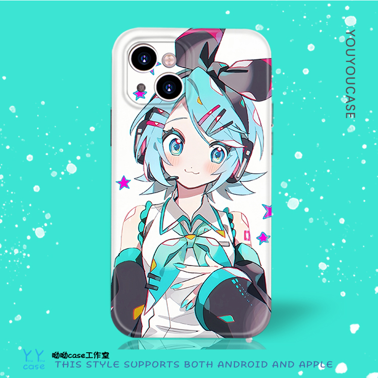 二次元初音全包光面日系动漫防摔