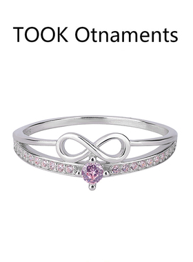 TOOK Otnament新款S925符号镶钻戒指女气质百搭韩系度假风指环ins