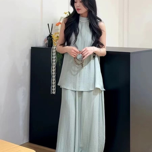 不含项链 Miss 两件套套装 百搭休闲裤 Rao欣尧AOT 小衫