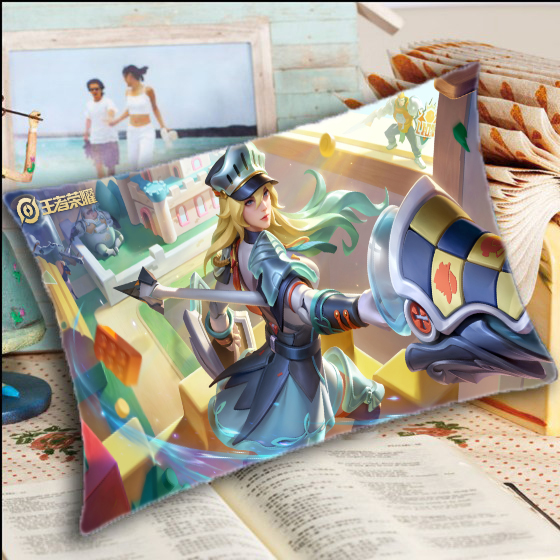 王者荣耀潮玩士官长雅典娜命运加冕露娜睡枕长枕礼物等来图定制