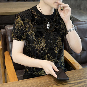 天骏优选百货男装男士欧货休闲百搭印花短袖夏季潮流圆领薄款T恤