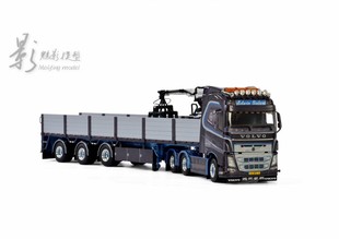 VOLVO WSI1 2228 6x2随车吊车拉砖卡拖车合金车模Edwin FH4