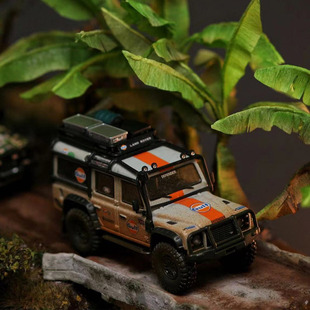 路虎卫士110模型做旧版Master原厂1:64 骆驼杯泥泞版仿真汽车模型