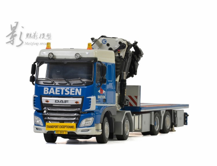 wsi 1:50达夫daf xf8x2fassi 1100随车吊卡车模型baetsen 01-2782