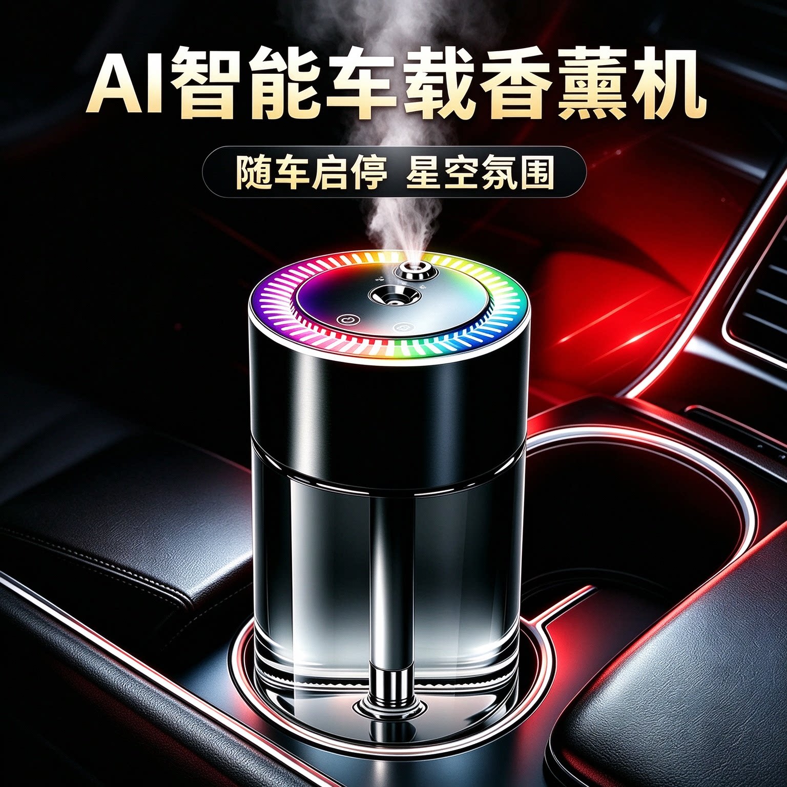 车载香薰机汽车摆件装饰夏季新款高级感车内饰用品创意车用香水
