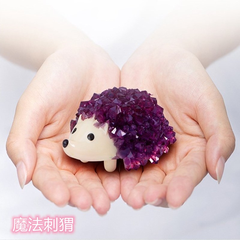 DIY自种水晶魔法刺猬玩具许愿结晶生长制作培养科学实验新款礼物