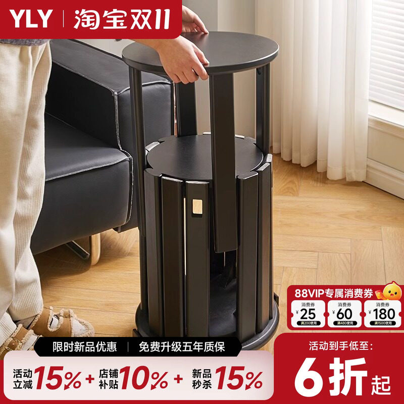 艺柳园实木凳子可叠放家用圆凳子板凳备用椅子收纳凳组合凳叠叠凳