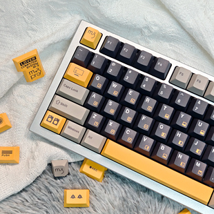 复刻黄灰黑配色简约男生机械键盘帽pbt热升华 Pro键帽经典 梦键M
