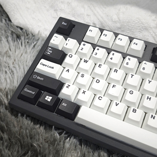 梦键GMK极简黑白配色键帽简约PBT热升华1.7mm用于机械键盘男生