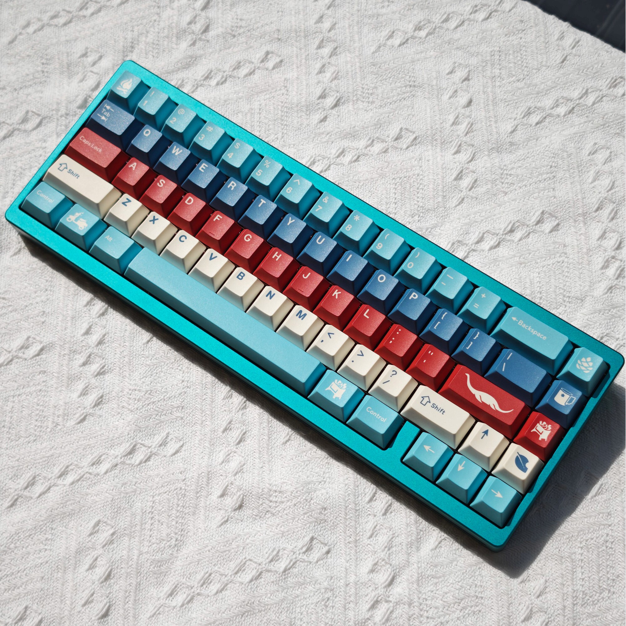 梦键本栖湖键帽Motosu85%PBT原厂143键1.7mm适配机械键盘法翠配色