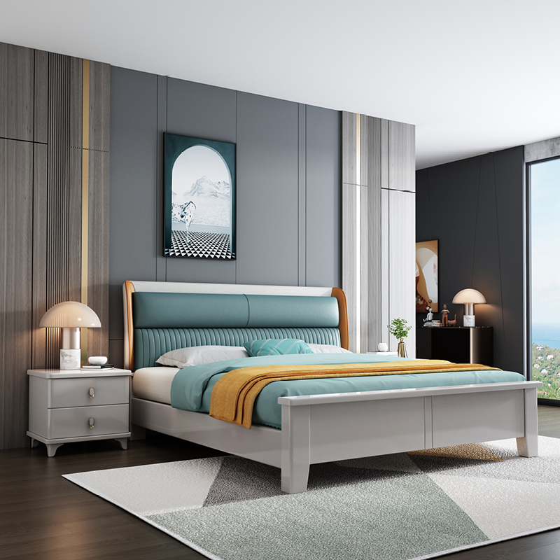 室收纳抽屉箱式双人床床储物高箱主卧1.8米简约实木床1.5现代欧式