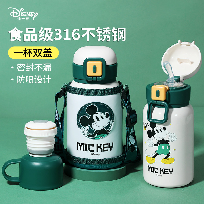 迪士尼儿童保温杯316食品级学生上学专用水壶幼儿园宝宝吸管水杯,餐饮具,保冷/保温杯,淘宝优惠券,粉丝福利购,淘宝优惠卷