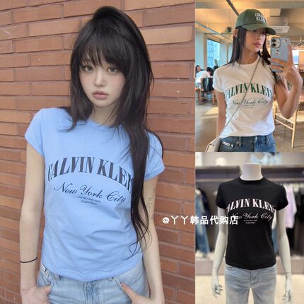 CK JEANS 韩国正品直邮代购26夏47F815G女士时尚百搭短袖休闲T恤