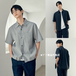 Bridge 26夏M1WS3172男士 纯色时尚 韩国正品 衬衫 Mind 短袖 直邮代购