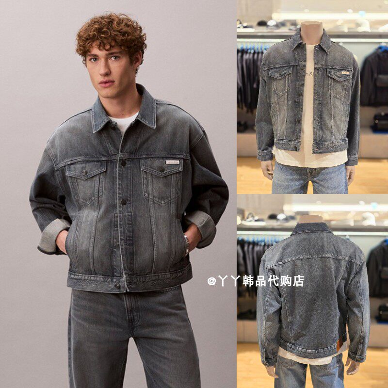 CK JEANS 韩国正品直邮代购26春4RF723G男士时尚牛仔百搭休闲夹克