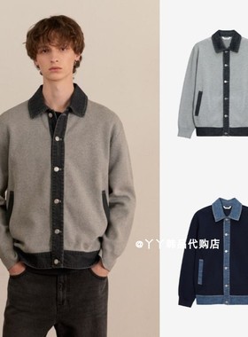 韩国正品直邮代购Mind Bridge 25秋MZCD6101男士时尚翻领针织开衫