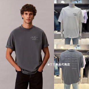 CK JEANS 韩国正品直邮代购26夏4RE828G男士时尚印花短袖休闲T恤