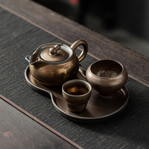 高颜值一壶两杯茶壶茶杯玖田烧