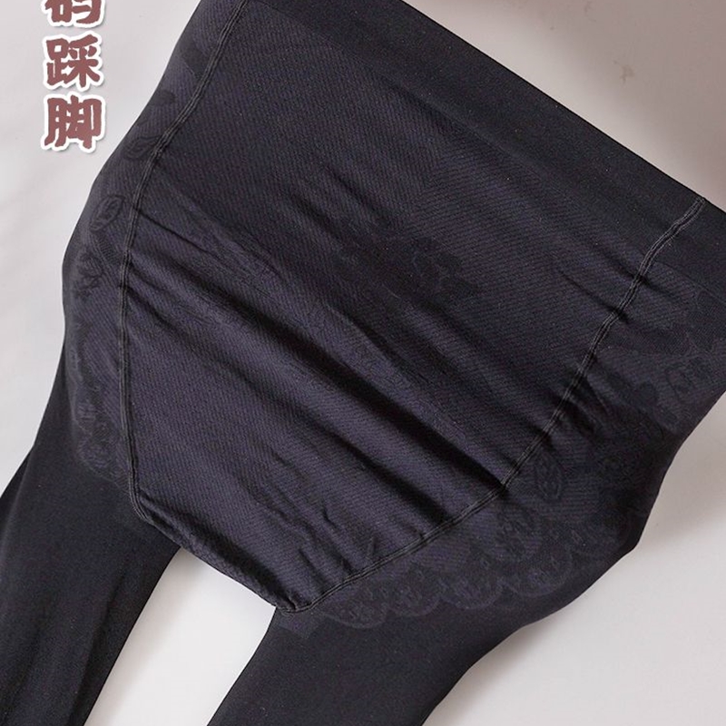 买一送一春秋款大码天鹅绒黑色可外穿弹力大防勾丝踩脚打底裤袜女