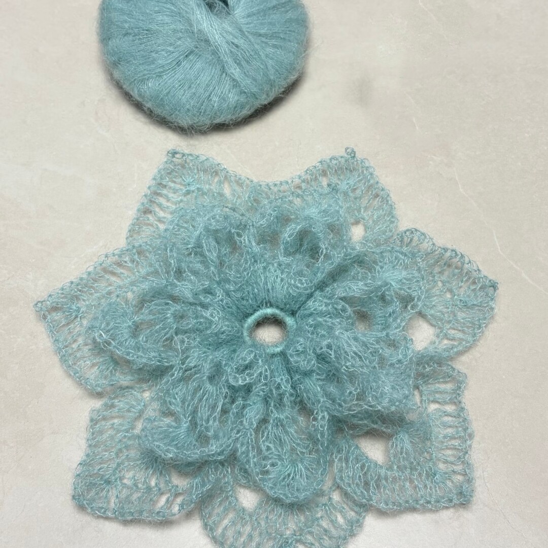 钩织发圈真丝马海毛长毛配线羊毛手织毛衣外套围巾帽子宝宝毛线团