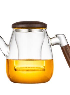 胡桃木把手盖子泡茶杯茶水分离